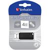 Verbatim Pendrive 49061 Unità USB PinStripe da 4 GB - Nera