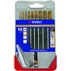 TIVOLY A23 - Pack di 8 punte per metallo DIN 338 HSS + TiN, diametro 2, 3, 4, 5, 6, 7, 8, 10 mm