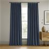 HPD Half Price Drapes, tende oscuranti in velluto, lunghe 213 cm, 1 pannello, tenda oscurante a pieghe, per soggiorno e camera da letto, 63 cm x 213 cm (l x L), colore blu notte