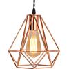 BULZEU Moderna Lampada Da Soffitto Lampadario Metallo Rame Gabbia Di Cestino d'Oro Rosa Luce Pendente Bronzo E27 Base per la Decorazione Domestica Soggiorno