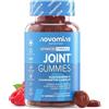 Novomins Glucosamina Condroitina con Curcuma e Vitamina C - Articolazioni e Cartilagine Integratori - Supportano Ossa Normali e Formazione del Collagene - Senza Glutine - 60 Gommose - Novomins