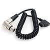HangTon D-tap P-tap ad angolo retto XLR 4 pin femmina cavo di alimentazione a spirale per Blackmagic URSA Mini Pro, Sony F5 F55 Camera, monitor ARRI