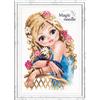 Magic Needle 80-10 - Kit per punto croce, motivo: bambina, in cotone, multicolore, 13 x 20 cm