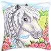 Collection D'Art Duftin 5207 - Cuscino in Cotone, Motivo: Cavallo, 50 x 45 x 0,1 cm