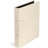 Bigso Box of Sweden Raccoglitore ad anelli in fibra di legno e carta - Cartella documenti con 2 anelli - Faldone portadocumenti per fogli, documenti e buste trasparenti perforate - beige