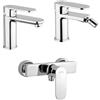 Jacuzzi Set miscelatori Jacuzzi | Rubinetteria lavabo bidet per piletta click clack e doccia esterno Borea