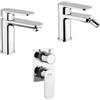 Jacuzzi Set miscelatori lavabo e bidet per piletta click clack doccia incasso con deviatore Jacuzzi | Rubinetteria Borea