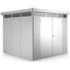 Biohort Casetta da giardino biohort highline h4 in acciaio zincato colore argento metallizzato con porta battente doppio 275x275x222 cm - cod. 83059