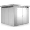 Biohort Casetta da giardino biohort highline h1 in acciaio zincato colore argento metallizzato con porta battente doppio 275x155x222 cm - cod. 83029