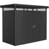 Biohort Casetta da giardino biohort highline h1 in acciaio zincato colore grigio scuro metallizzato con porta battente doppio 275x155x222 cm - cod. 84029