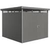 Biohort Casetta da giardino biohort highline h4 in acciaio zincato colore grigio quarzo metallizzato con porta battente semplice 275x275x222 cm - cod. 88050