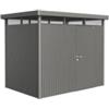 Biohort Casetta da giardino biohort highline h2 in acciaio zincato colore grigio quarzo metallizzato con porta battente semplice 275x195x222 cm - cod. 88030