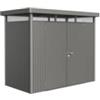 Biohort Casetta da giardino biohort highline h1 in acciaio zincato colore grigio quarzo metallizzato con porta battente doppio 275x155x222 cm - cod. 88029