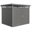 Biohort Casetta da giardino biohort highline h3 in acciaio zincato colore grigio quarzo metallizzato con porta battente doppio 275x235x222 cm - cod. 88049