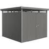Biohort Casetta da giardino biohort highline h4 in acciaio zincato colore grigio quarzo metallizzato con porta battente doppio 275x275x222 cm - cod. 88059
