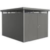 Biohort Casetta da giardino biohort highline h5 in acciaio zincato colore grigio quarzo metallizzato con porta battente doppio 275x315x222 cm - cod. 88069
