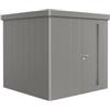 Biohort Casetta da giardino biohort neo 1a in acciaio zincato colore grigio quarzo metallizzato con porta battente semplice 180x180x222 cm - cod. 87003