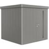 Biohort Casetta da giardino biohort neo 2b in acciaio zincato colore grigio quarzo metallizzato con porta battente semplice 236x236x222 cm - cod. 87034