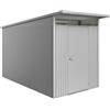 Biohort Casetta da giardino biohort avantgarde a4 in acciaio zincato colore argento metallizzato con porta battente semplice 180x380x222 cm