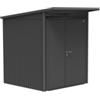 Biohort Casetta da giardino biohort avantgarde a1 in acciaio zincato colore grigio scuro metallizzato con porta battente doppia 180x220x218 cm