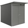 Biohort Casetta da giardino biohort avantgarde a2 in acciaio zincato colore grigio quarzo metallizzato con porta battente doppia 180x260x218 cm