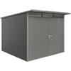 Biohort Casetta da giardino biohort avantgarde a7 in acciaio zincato colore grigio quarzo metallizzato con porta battente semplice 260x300x218 cm