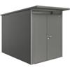 Biohort Casetta da giardino biohort avantgarde a3 in acciaio zincato colore grigio quarzo metallizzato con porta battente doppia 180x300x218 cm