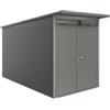 Biohort Casetta da giardino biohort avantgarde a4 in acciaio zincato colore grigio quarzo metallizzato con porta battente doppia 180x380x222 cm