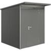 Biohort Casetta da giardino biohort avantgarde a1 in acciaio zincato colore grigio quarzo metallizzato con porta battente semplice 180x220x218 cm