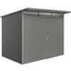 Biohort Casetta da giardino biohort avantgarde a5 in acciaio zincato colore grigio quarzo metallizzato con porta battente semplice 260x220x218 cm