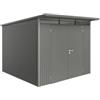 Biohort Casetta da giardino biohort avantgarde a7 in acciaio zincato colore grigio quarzo metallizzato con porta battente doppia 260x300x218 cm