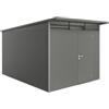 Biohort Casetta da giardino biohort avantgarde a8 in acciaio zincato colore grigio quarzo metallizzato con porta battente semplice 260x380x222 cm