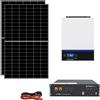 IoRisparmioEnergia Selection Kit fotovoltaico ibrido ad isola 2 kWp con inverter 3000W 24V MPPT e batterie Litio LiFePO4 KIT2KWLIT