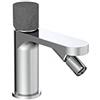 Andemen 19B02HC 2HG - Rubinetto monocomando per bidet da bagno, finitura cromata con leva in cemento. Collezione Honolulu