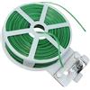 Aerzetix - C53639 - Rotolo di Filo da Giardino Flessibile 50m x 1.5mm con Protezione in plastica - Filo di Ferro Morbido Ritorto - Corda per Legare - Colore Verde