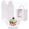 scatole per pasticceria cupcake festa di compleanno scatole Kraft con finestra per proposta NBEADS 20pz 10x10x6cm scatole da forno con vetrina in PVC matrimonio 