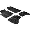 Gledring Tappetini in Gomma Compatibile con Citroen C1 / Peugeot 107 / Toyota Aygo 2005-2009 (Profilo T 4-Parti + Clip di Montaggio)