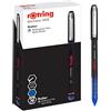 rOtring penna roller | Punta ad ago (0,5 mm) per una scrittura precisa | Inchiostro blu | 12 pezzi