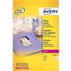 Avery Italia L7790-25 Etichette Lucide, Rotonde, 12 Etichette per Foglio, Diametro 60, 25 Fogli, Diametro 60 mm