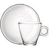 BORMIOLI ROCCO Easy Bar piattino vetro cappuccino Ø14cm alloggio centrale senza tazza 430210 (minimo 6 pezzi)