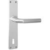 HOPPE 2668194 Birmingham - Maniglia a piastra lunga, distanza 90 mm, spessore porta 30-49, argento anodizzato, alluminio F1