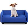 EVERGREENWEB MATERASSI & BEDS EVERGREENWEB Cuccia per Cane taglia S, Letto per Cani, Divano per Cane taglia piccola da interno, con Cuscino removibile| Colore Blu | Completamente sfoderabile e lavabile| 100% Made in Italy
