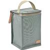 BÉABA Borsa Termica Porta Pasto per Neonati, Contenitore Molto Capiente, Tasca per Biberon, Borsa per Trasportare Pasti Completi, Pieghevole, Materiale Morbido e Impermeabile, Verde Salvia