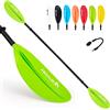 Abahub 218/230/241 cm Pagaia Kayak Alluminio Doppia Remi Kayak Paddle Pagaie da Kayak con Paddle Line per Kayak Barca a Remi Canoa Nero/Bianco/Rosso/Blu/Verde/Arancione/Giallo