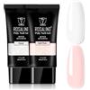 ROSALIND Rosa Bianco gel Unghie 2 Colori 60ml Pink White Acrylic Poly Nail Extention Estensione Smalti per Unghie Rapida Stampo Finger per Saloni Nail DIY