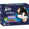 Purina Felix le Ghiottonerie Le Preferite in Gelatina Multipack - 12 bustine: 3x Manzo - 3x Pollo - 3x Salmone - 3x Tonno Cibo umido per gatti