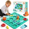 burgkidz Logico Puzzle Labirinto Giochi da Tavolo Costruttore di Strade con 118 Sfide, per Sviluppare la Logica Giocattoli per Bambini 4 5 6 7 8 Anni Ragazzi