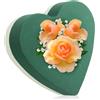 com-four® schiuma floreale per composizioni floreali a forma di cuore - schiuma floreale per fiori freschi - spugna floreale per lavorazione artigianale per matrimoni (01 pezzo - cuore)