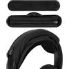 Geekria copertura per archetto medio in velluto con chiusura a strappo + imbottitura, senza attrezzi, compatibile con cuffie medie (2,5-3,5 cm) (nero)