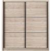 BellaHome Armadio madrid 2 ante scorrevoli quercia, 212x61x215 cm